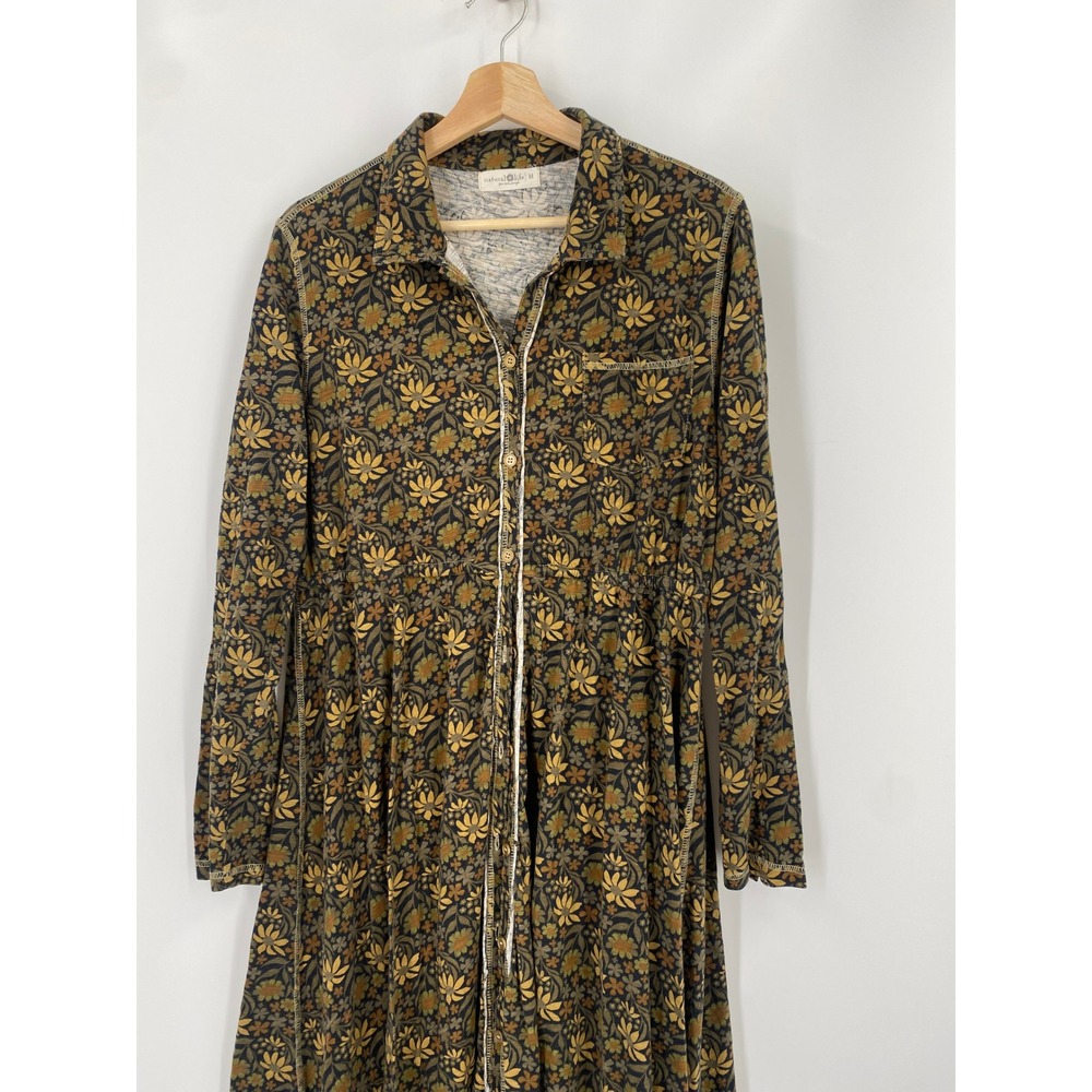 Natural Life Christa Maxi Dress Multicolor Floral Long Sleeve Button Front - Picture 3 of 6